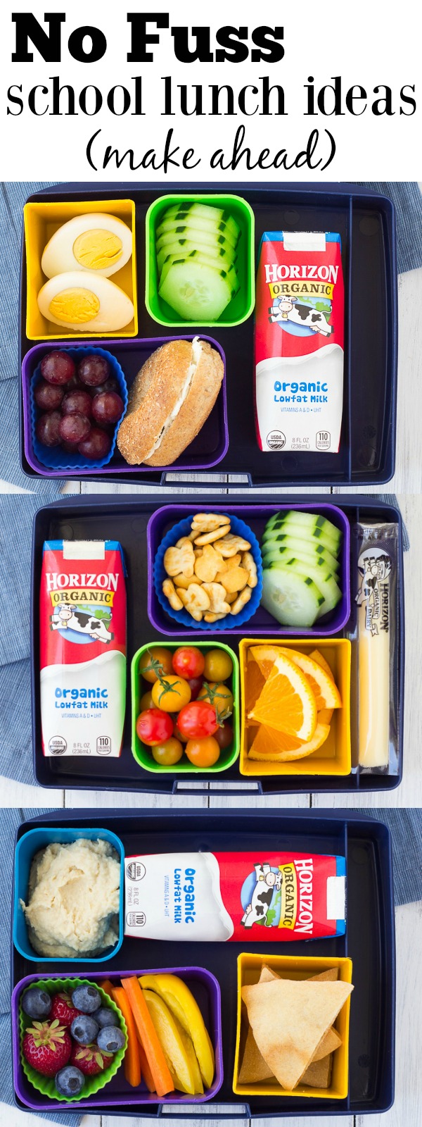 No Fuss School Lunch Ideas (Make Ahead) - Kristine's Kitchen