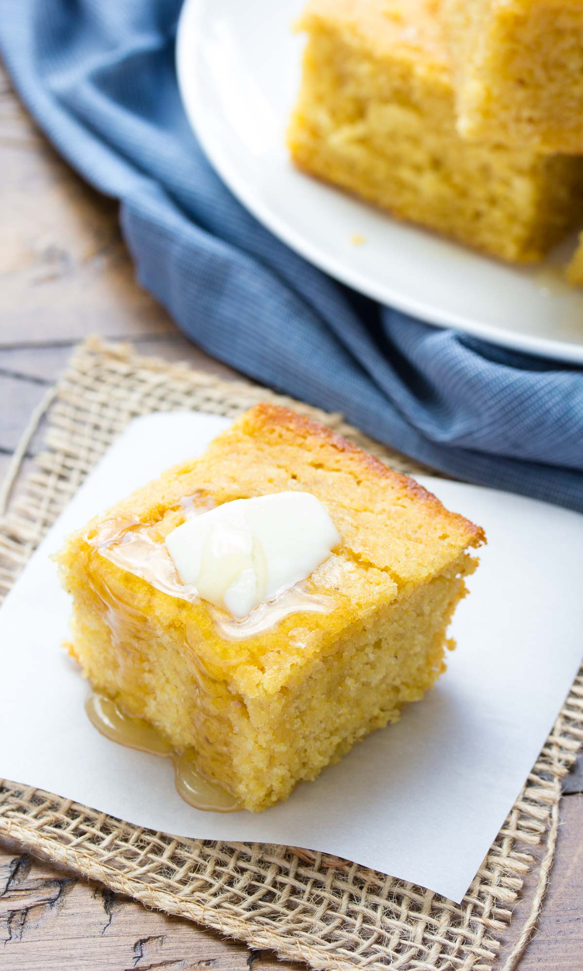 Sweet Honey Cornbread {Whole Grain} - Kristine's Kitchen