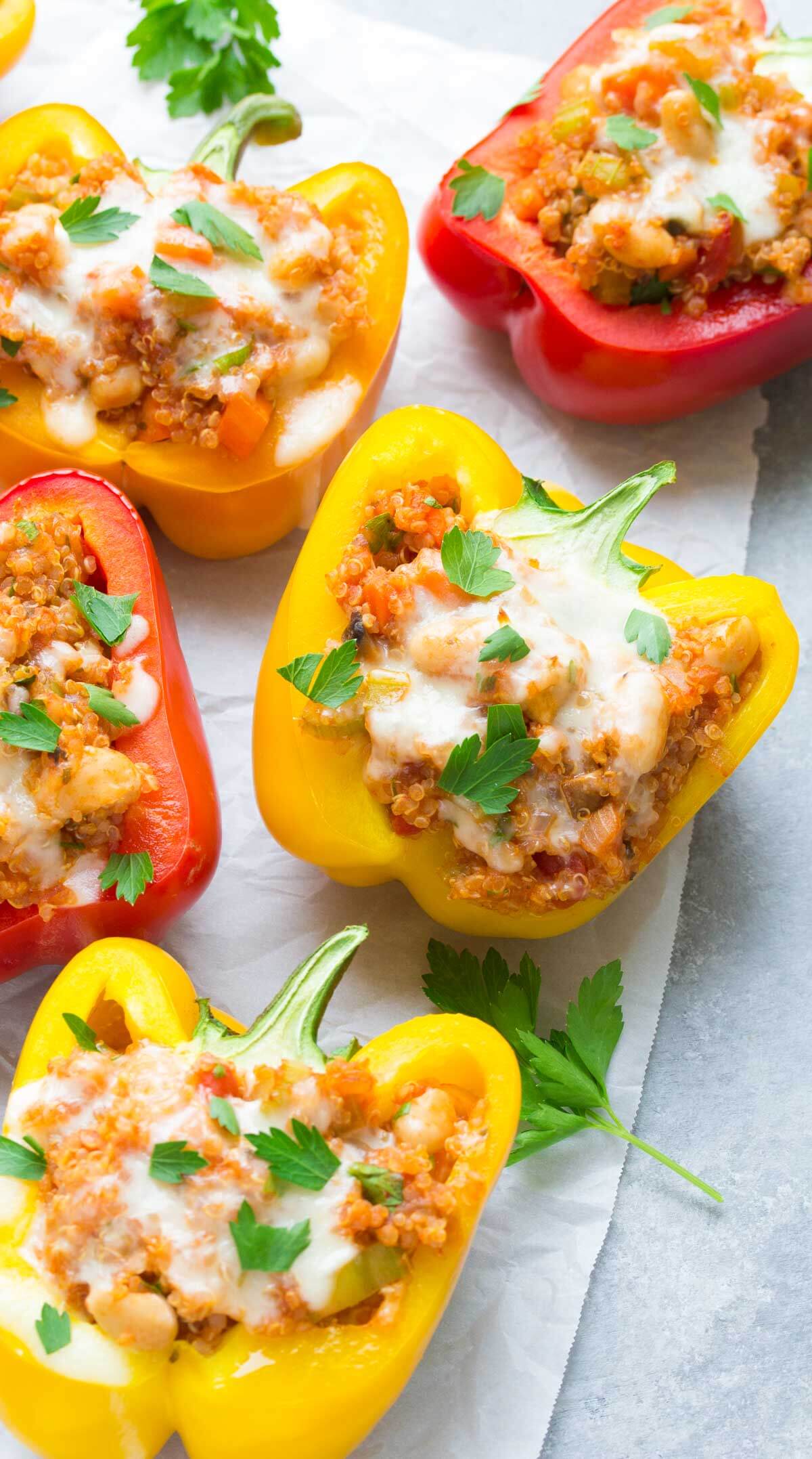 Quinoa Stuffed Peppers - Kristine's Kitchen