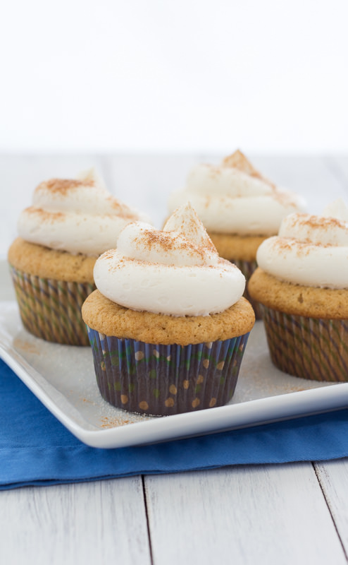 Snickerdoodle Cupcakes by Kristine's Kitchen | Cinnamon-sugar cupcakes with dreamy light and fluffy buttercream