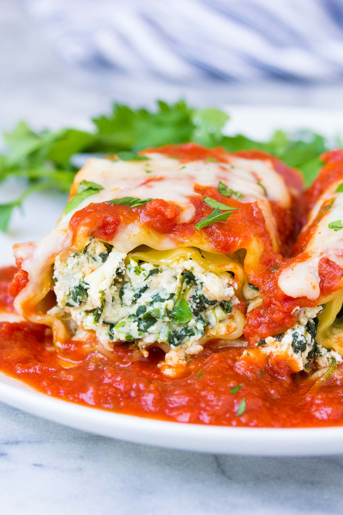 Spinach Lasagna Roll Ups - Kristine's Kitchen