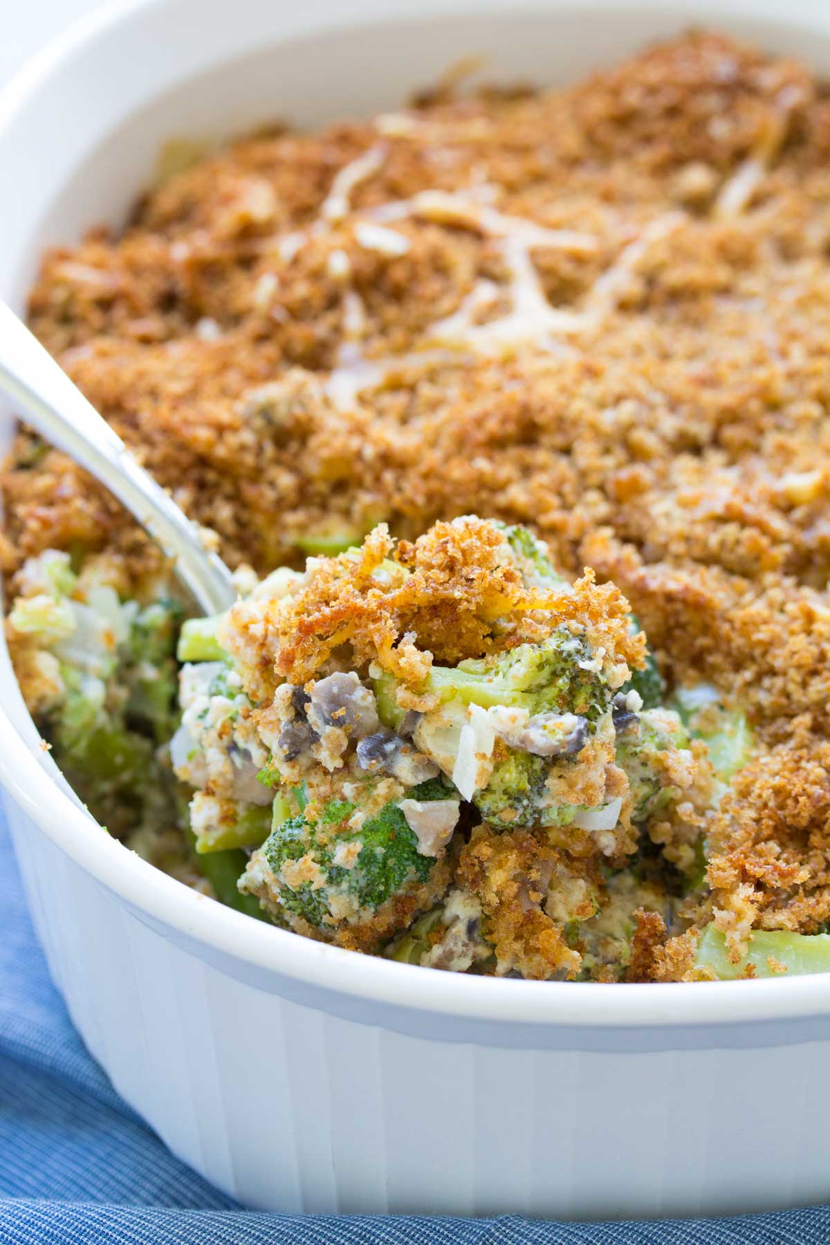 Crockpot Broccoli Casserole with Stuffing - The Vintage Cook