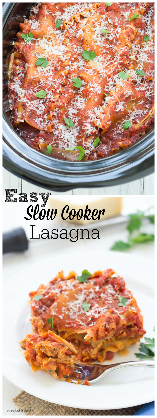 Easy Slow Cooker Lasagna Kristine S Kitchen