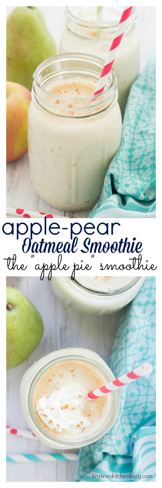 A deliciously healthy way to start your day, this breakfast smoothie tastes like apple pie!