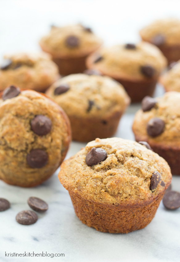 Skinny Banana Almond Butter Muffins Kristine's Kitchen