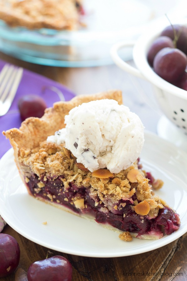 Cherry Pie With Almond And Oat Crumble Kristine S Kitchen