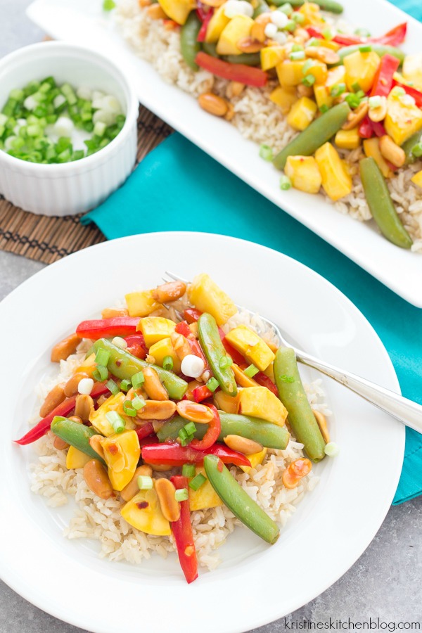 Spicy Kung Pao StirFry with Summer Squash Kristine's Kitchen