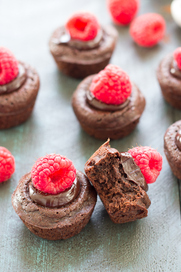 Raspberry Brownie Bites