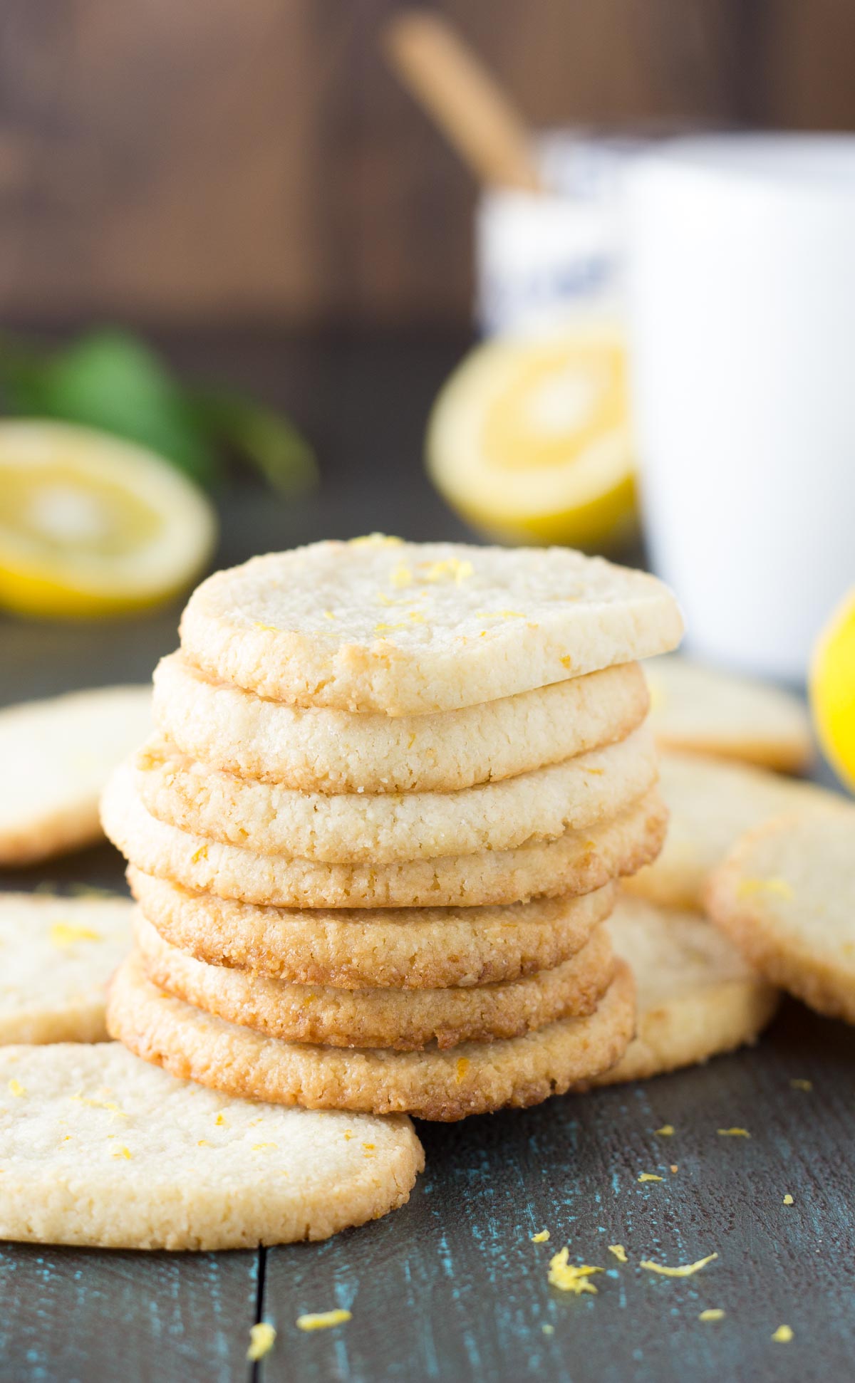 Lemon Almond Flour Shortbread Cookies - Gluten-Free