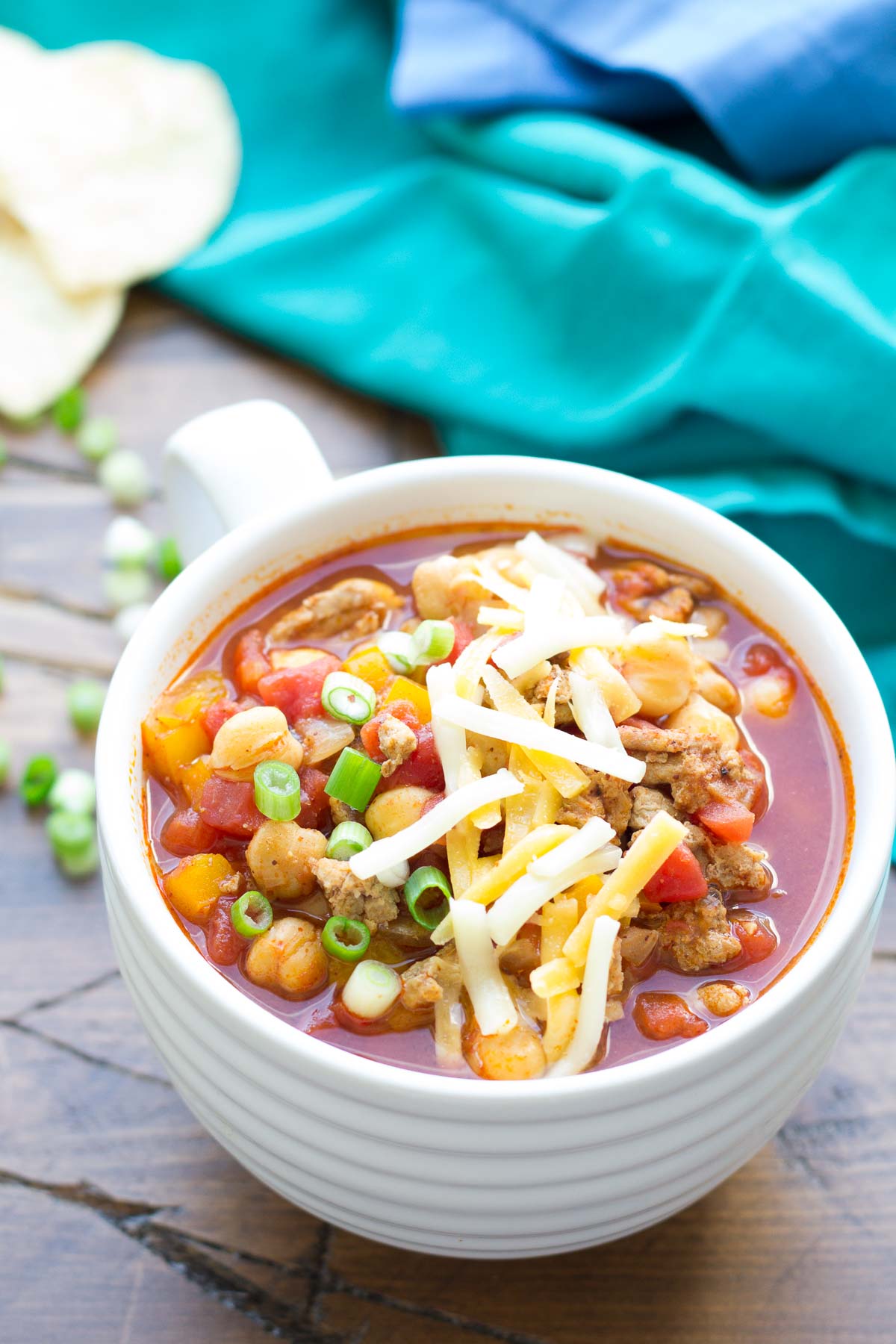 Slow Cooker Turkey Chickpea Chili Kristine S Kitchen