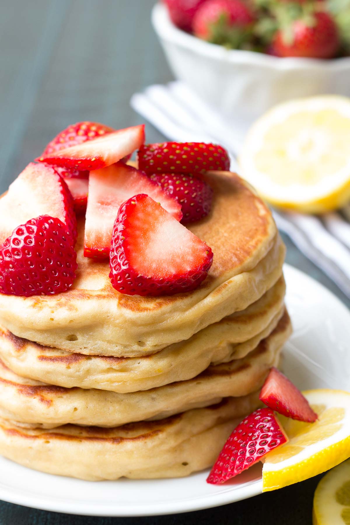 Lemon Greek Yogurt Pancakes