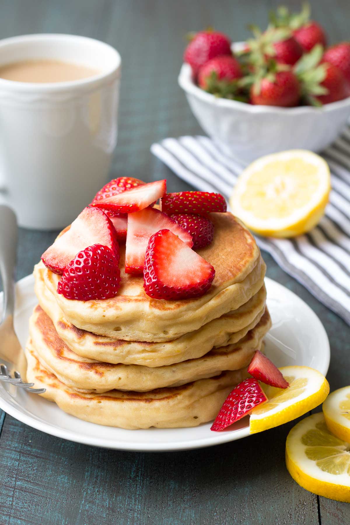 Lemon Greek Yogurt Pancakes - Kristine's Kitchen