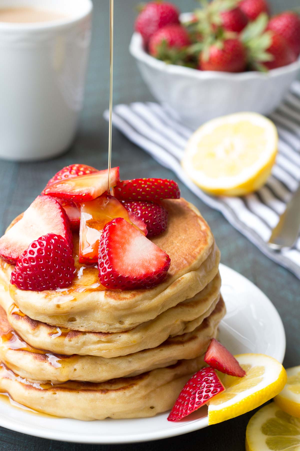 Lemon Greek Yogurt Pancakes - Kristine's Kitchen