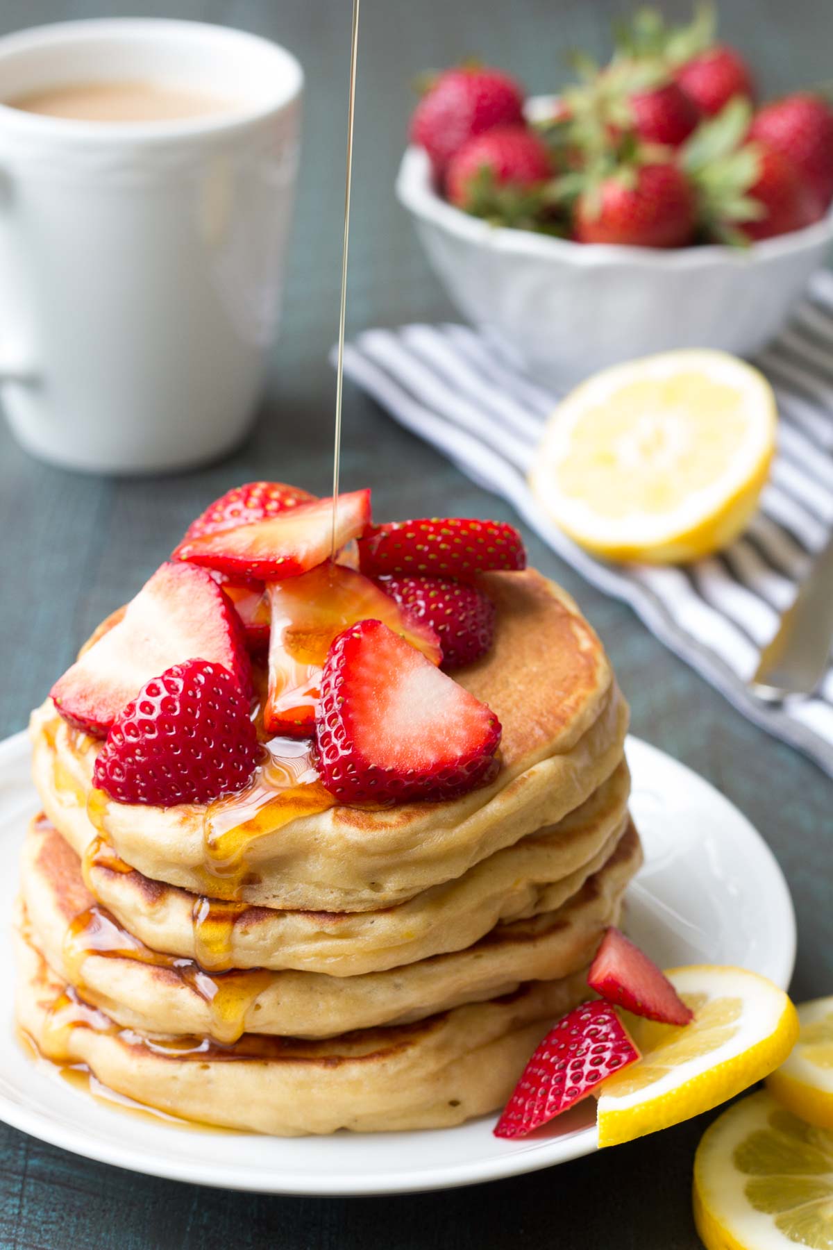 Lemon Greek Yogurt Pancakes