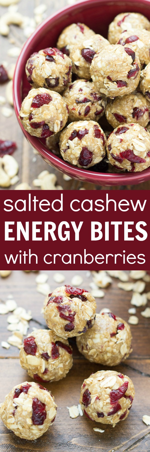 Salted Cashew Energy Bites with Cranberries Kristine's Kitchen