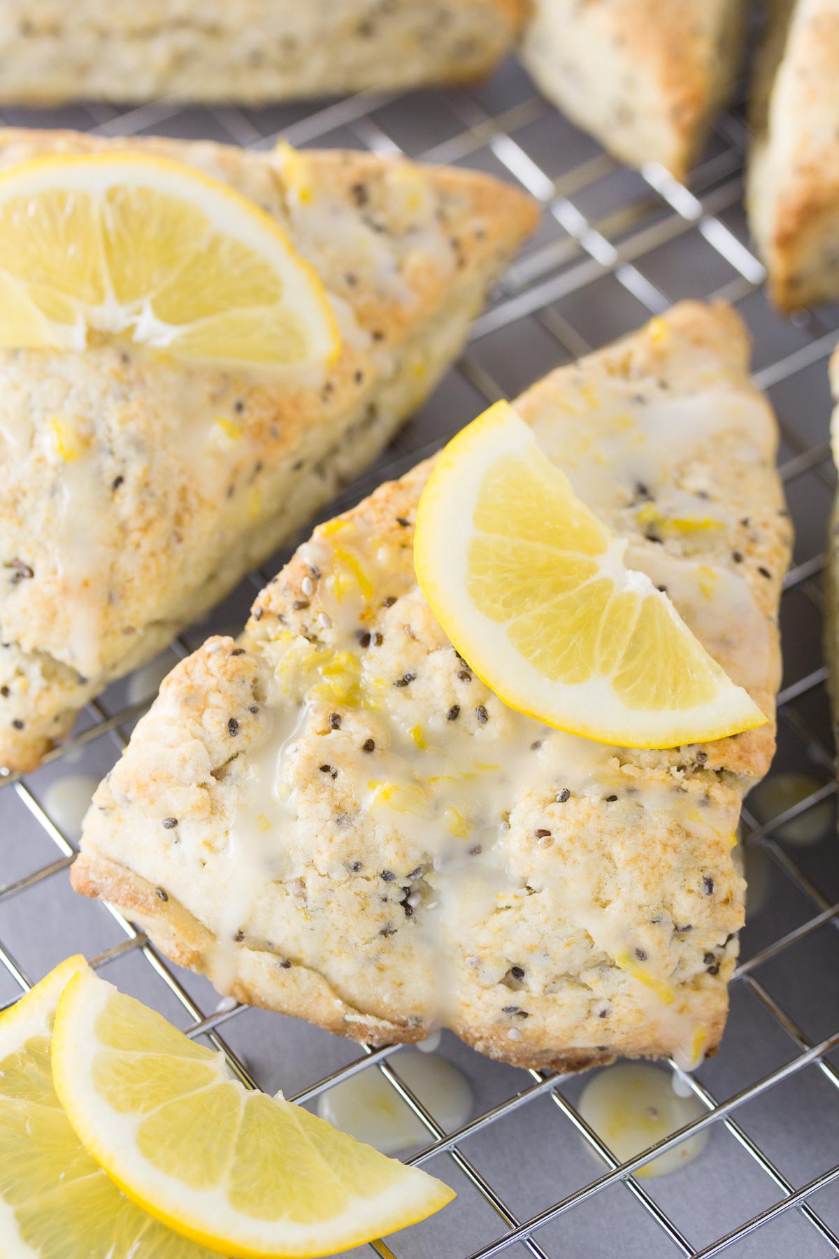 Lemon Cream Scones with Chia Seeds