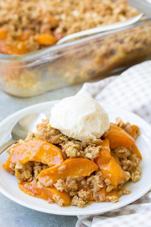 Healthier Fresh Apricot Crisp - Kristine's Kitchen