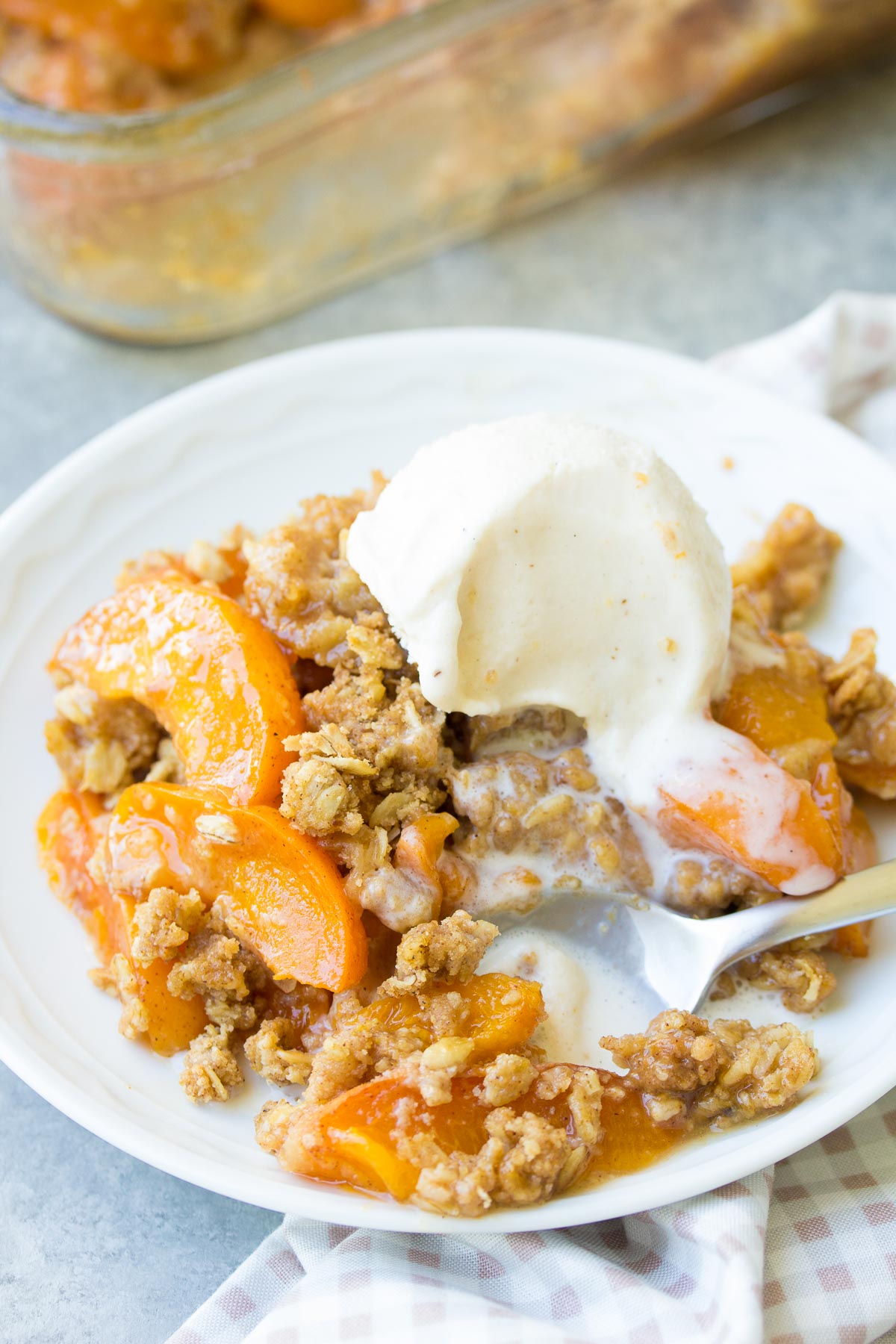 Healthier Fresh Apricot Crisp - Kristine's Kitchen