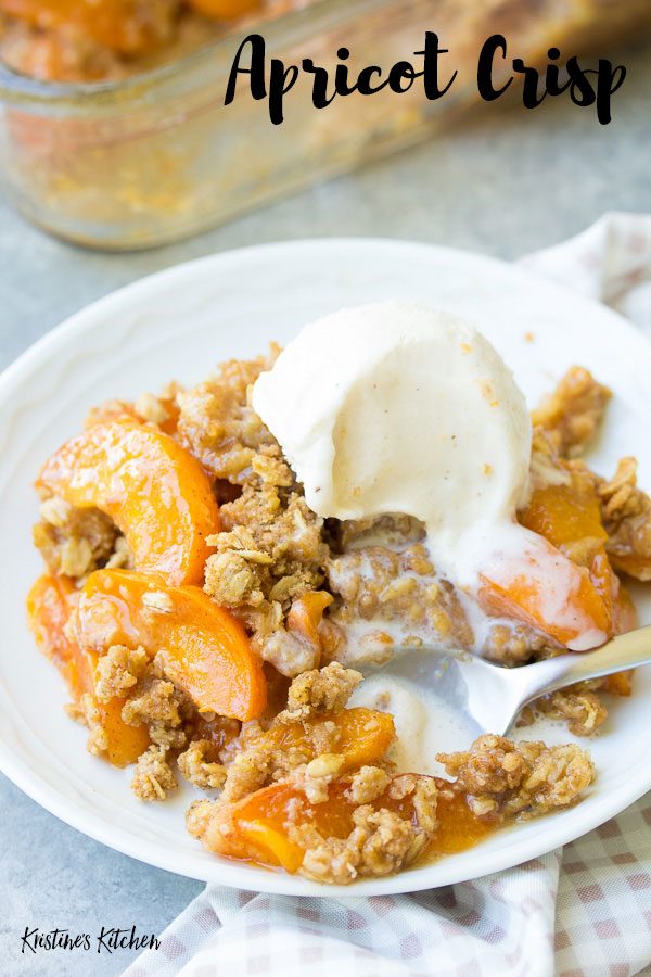 Healthier Fresh Apricot Crisp Kristine's Kitchen