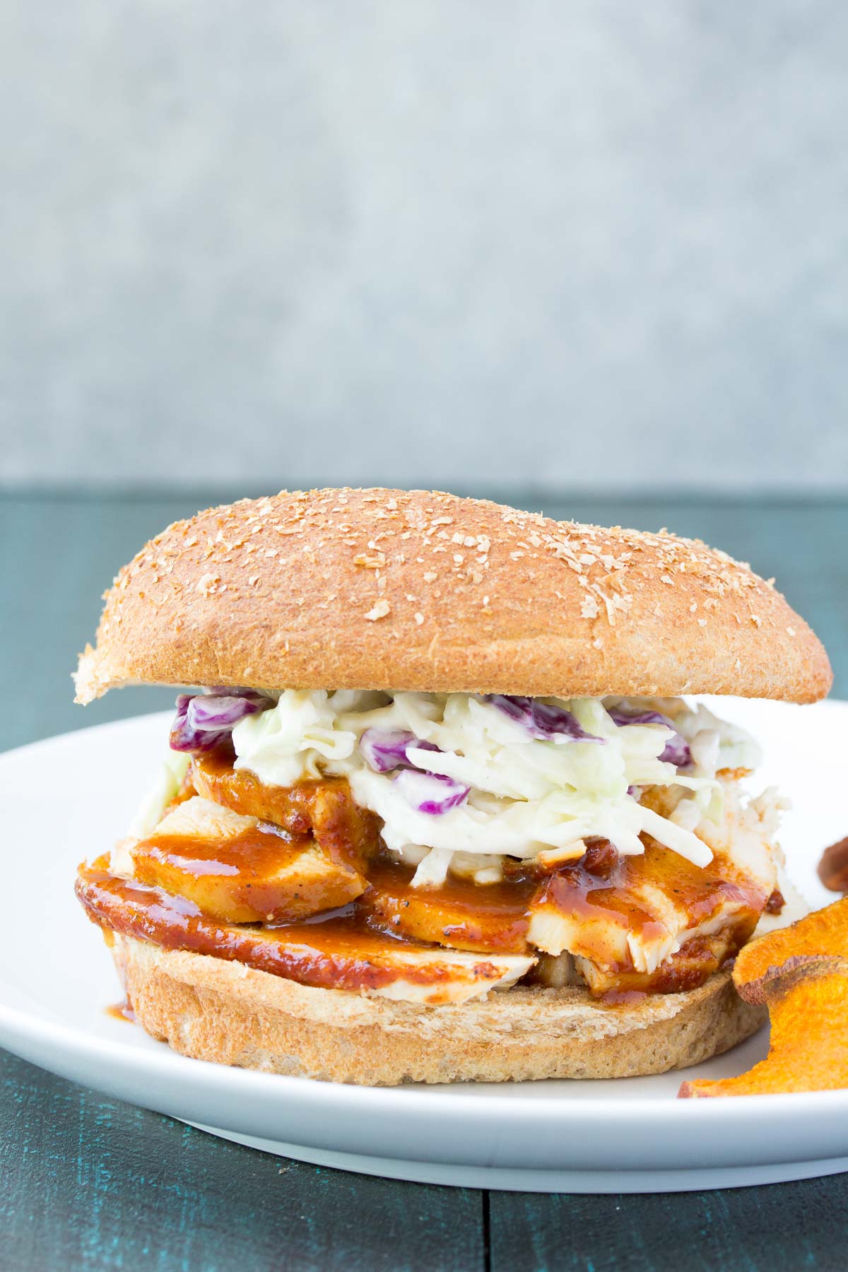 Slow Cooker BBQ Chicken Sandwiches