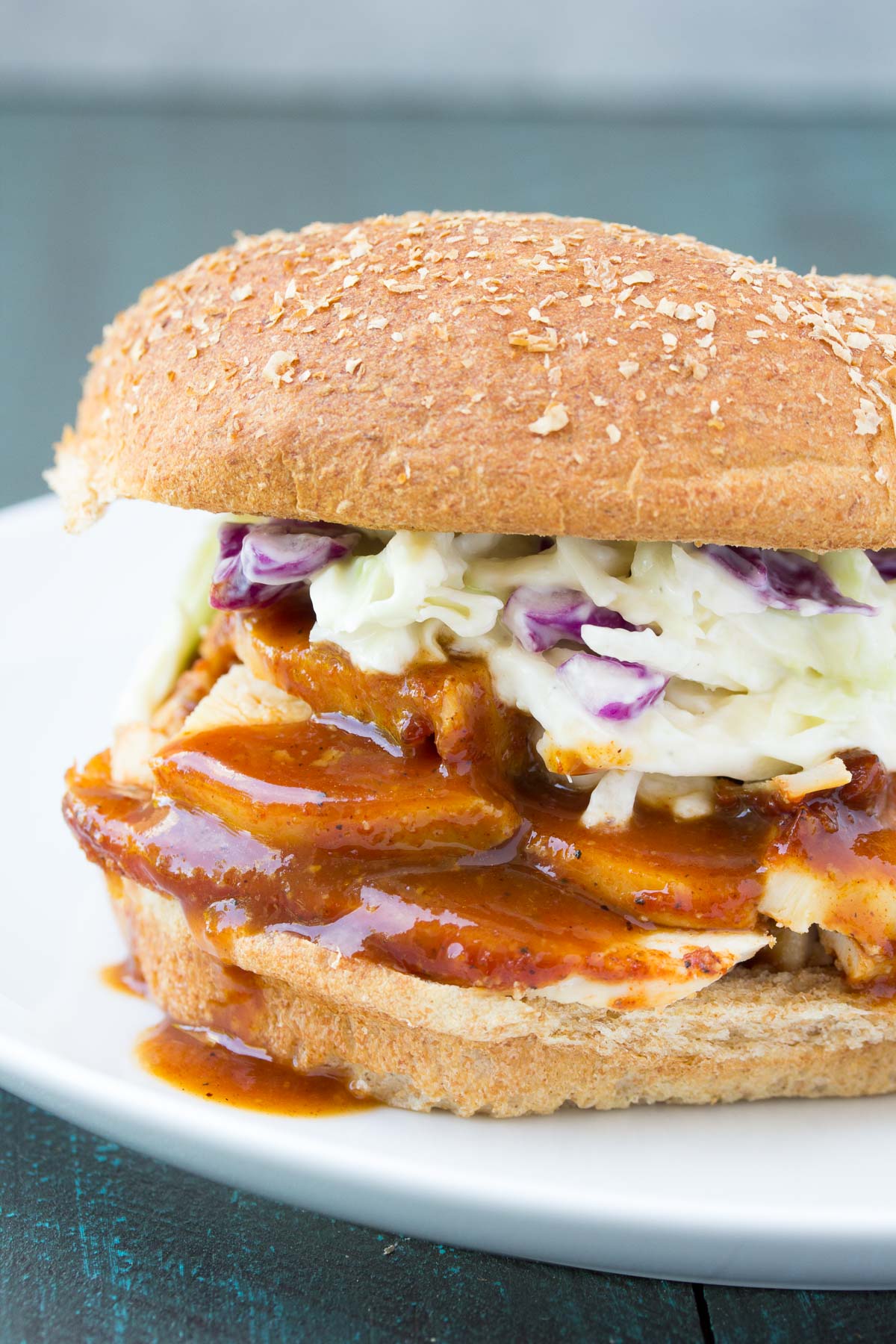 Slow Cooker BBQ Chicken Sandwiches