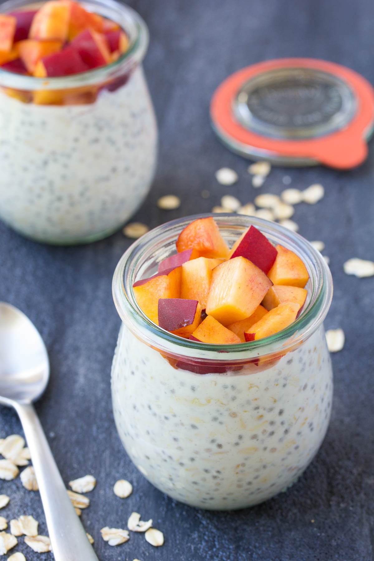 Nectarines And Cream Overnight Oats - Kristine's Kitchen