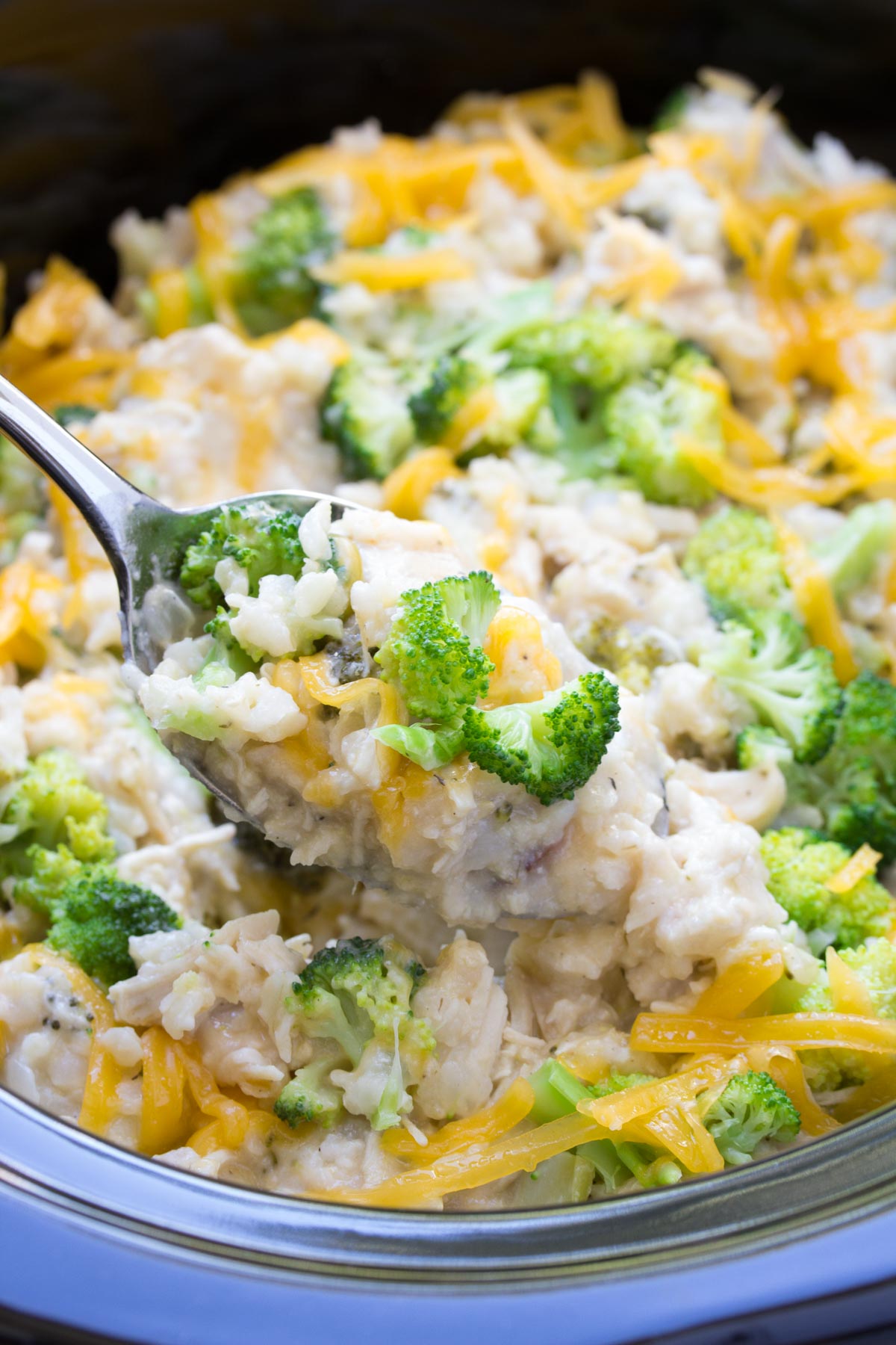 Slow Cooker Chicken, Broccoli and Rice Casserole - Kristine's Kitchen