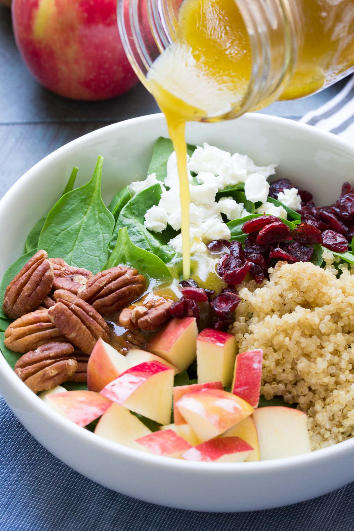 Spinach and Quinoa Salad with Apple and Pecans Kristine's Kitchen