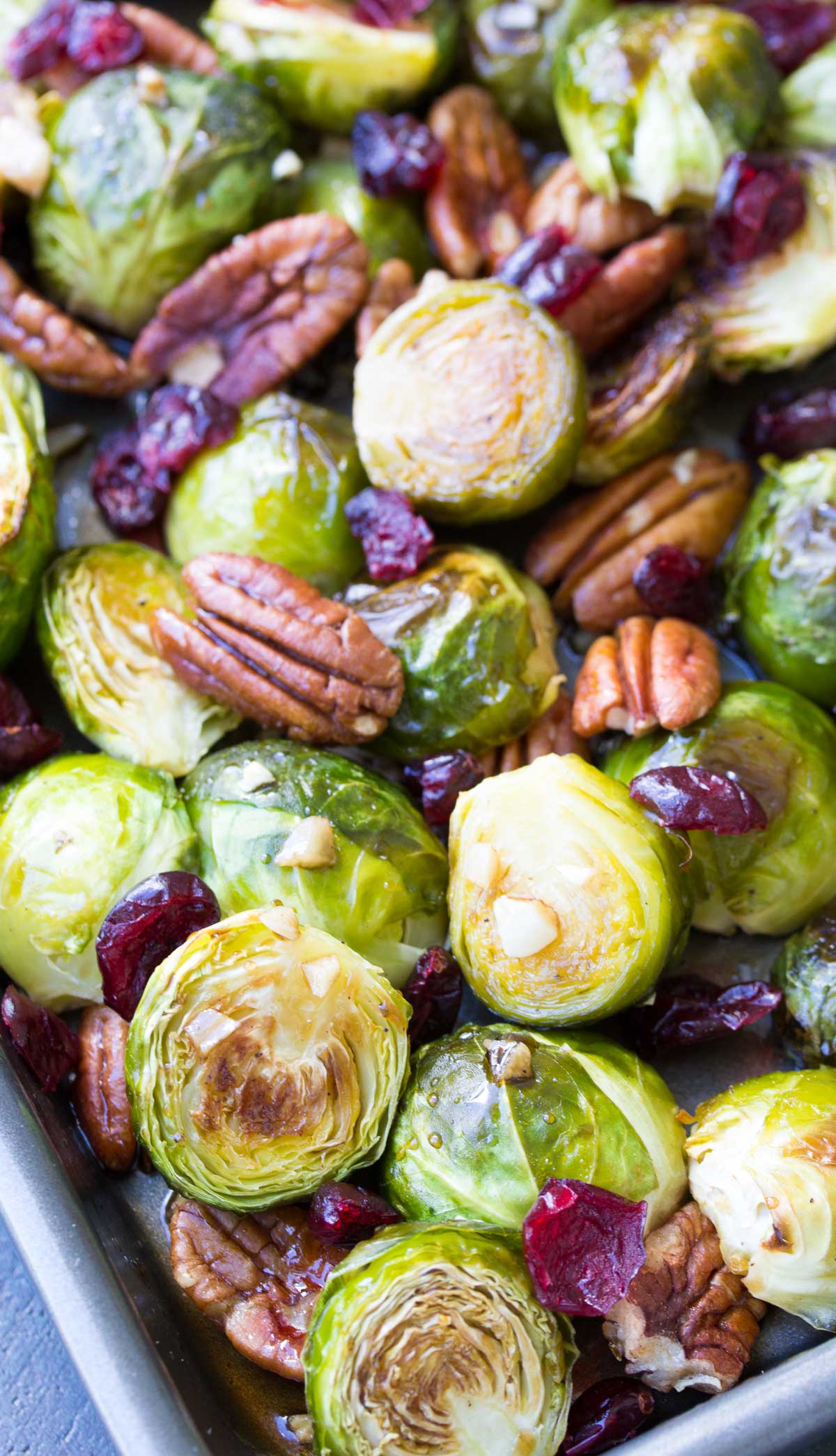 Maple Balsamic Roasted Brussels Sprouts
