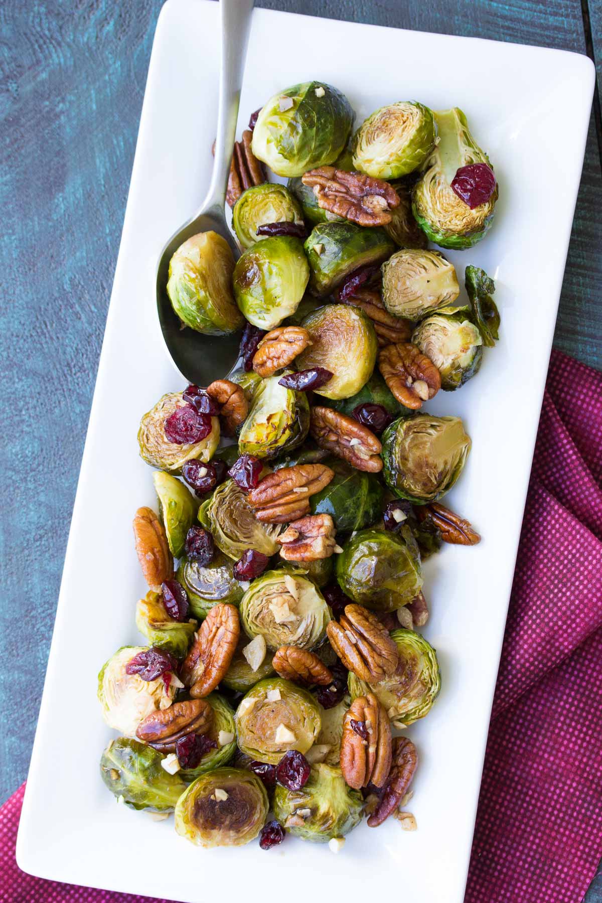 Maple Balsamic Roasted Brussels Sprouts