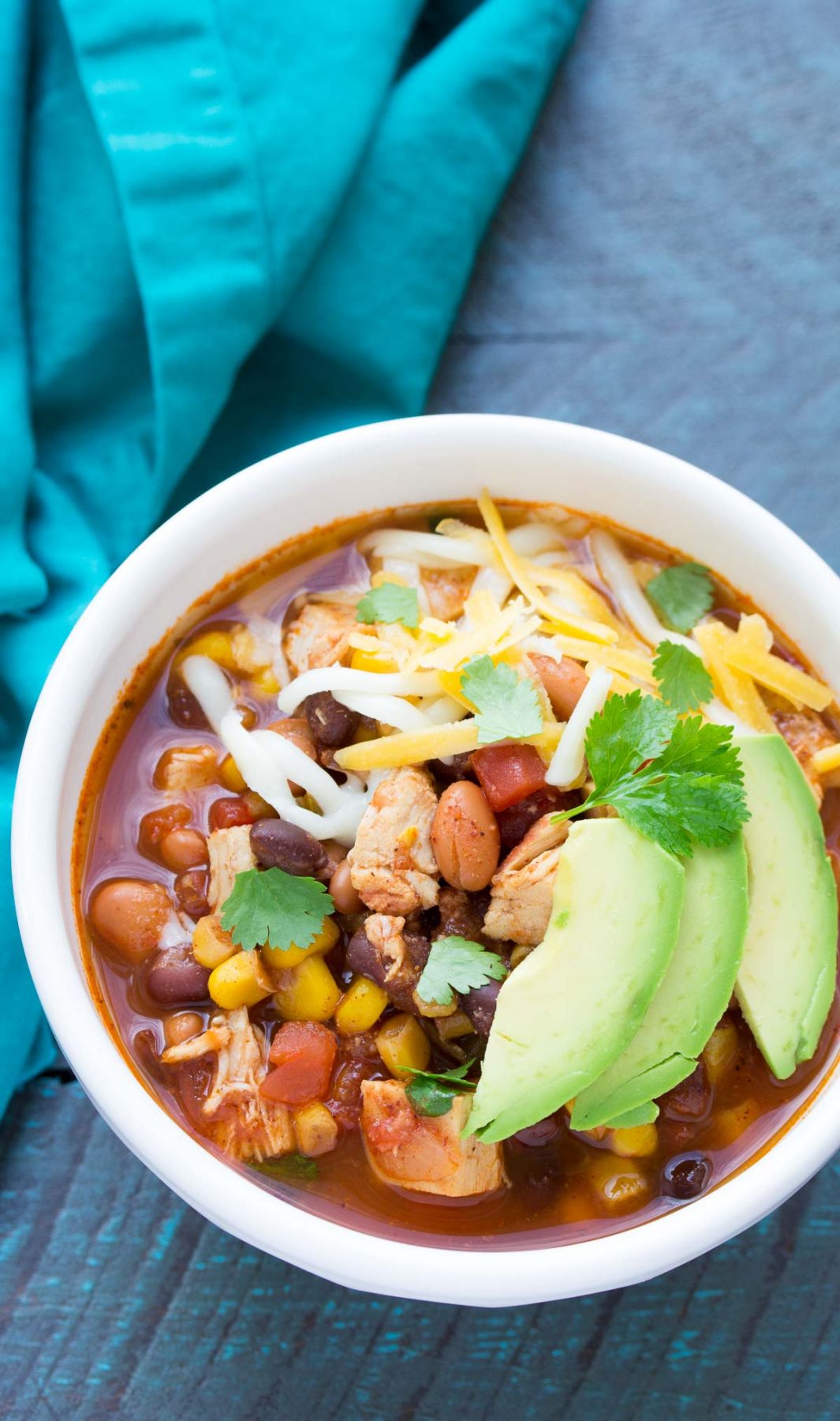 Easy Slow Cooker Chicken Taco Soup (No Chopping) + Video - Kristine's ...