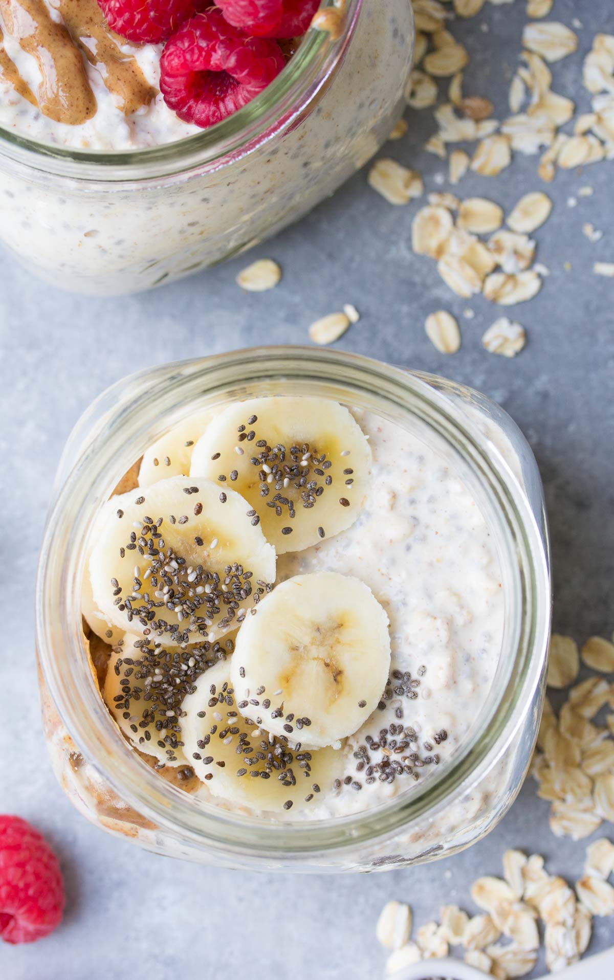 Chia Almond Butter Overnight Oats