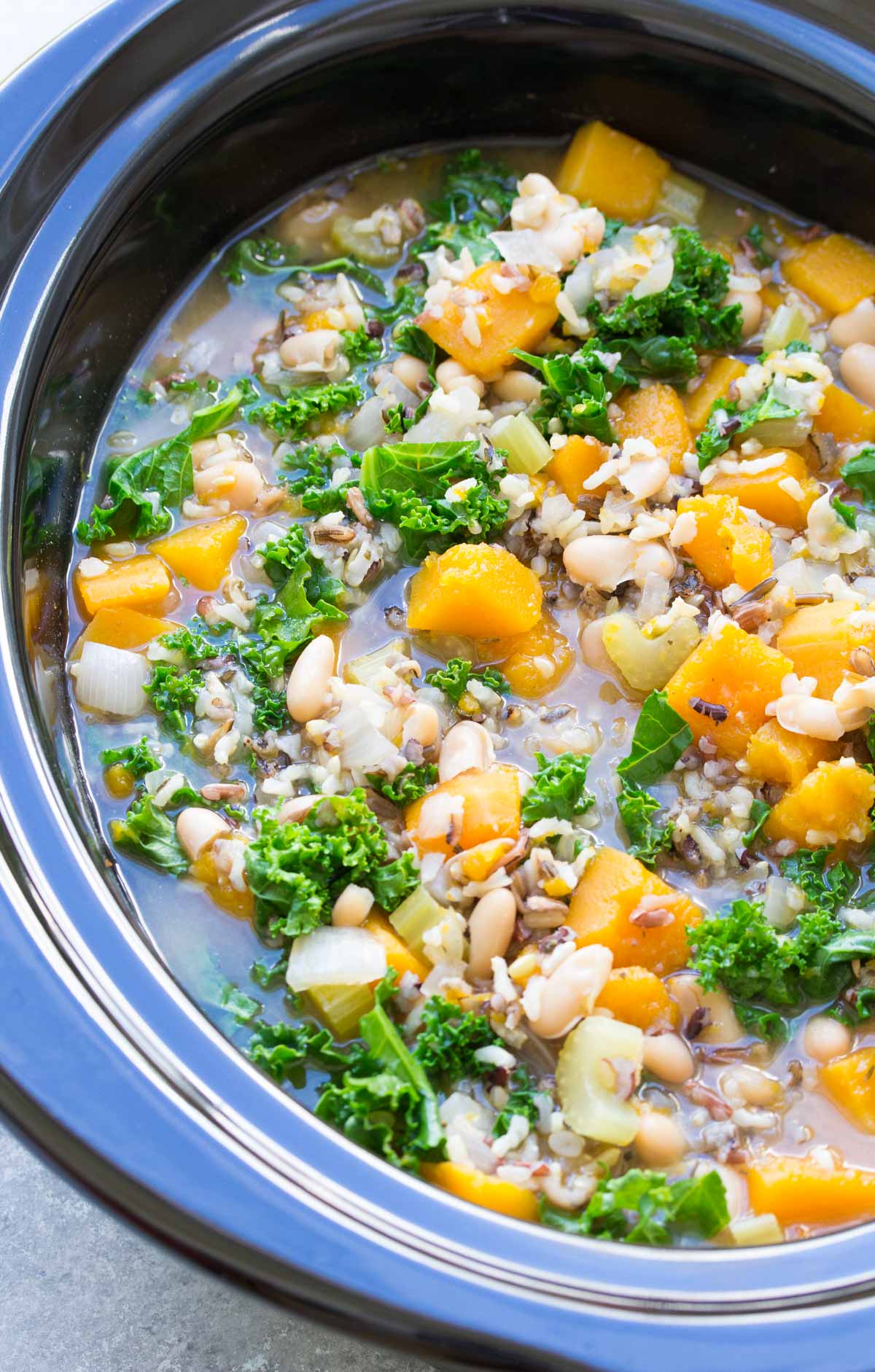 Slow Cooker Wild Rice Vegetable Soup Kristine s Kitchen