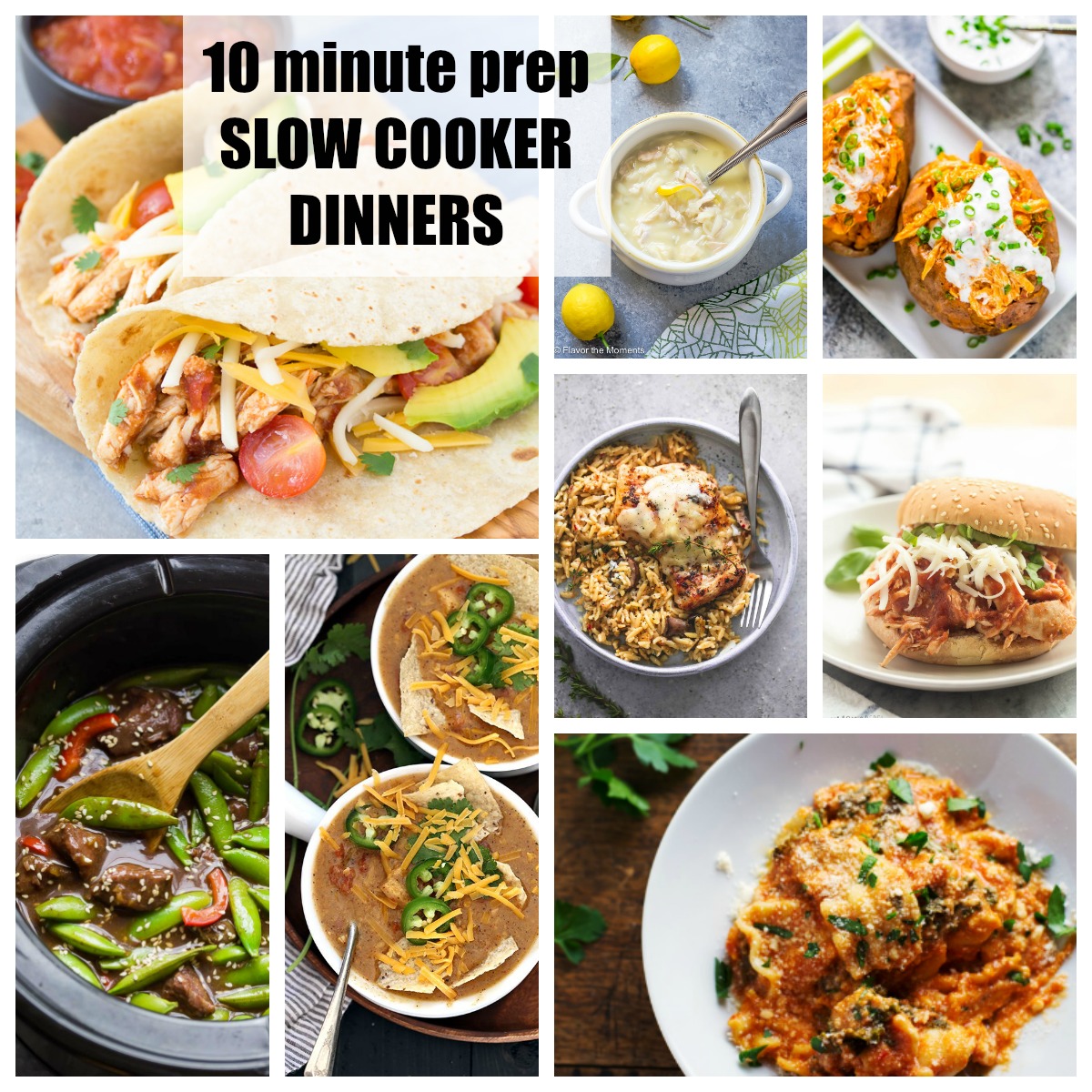 10 Minute Prep Slow Cooker Dinners