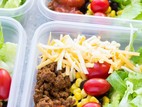 Taco Salad Meal Prep - FeelGoodFoodie