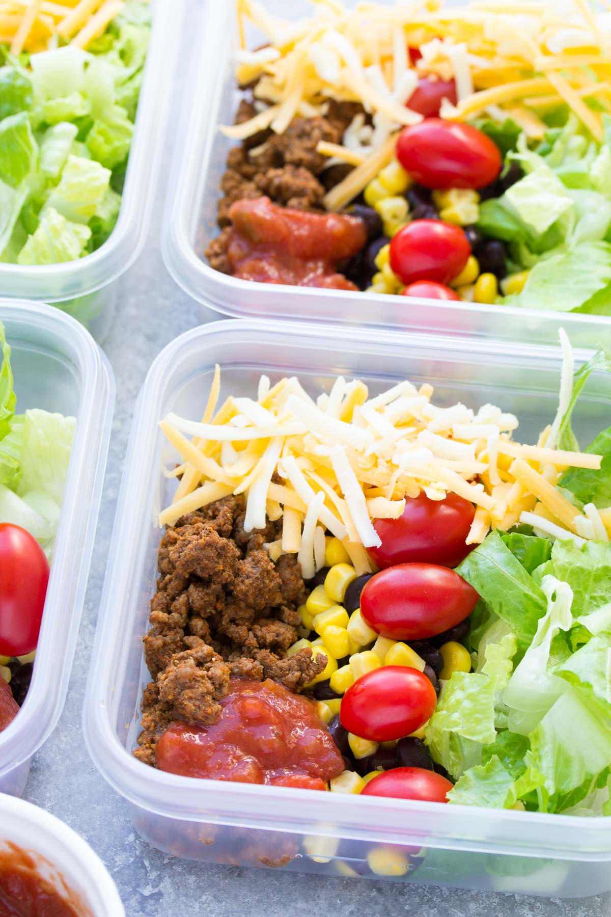 Meal Prep Taco Salad Lunch Bowls - Kristine's Kitchen