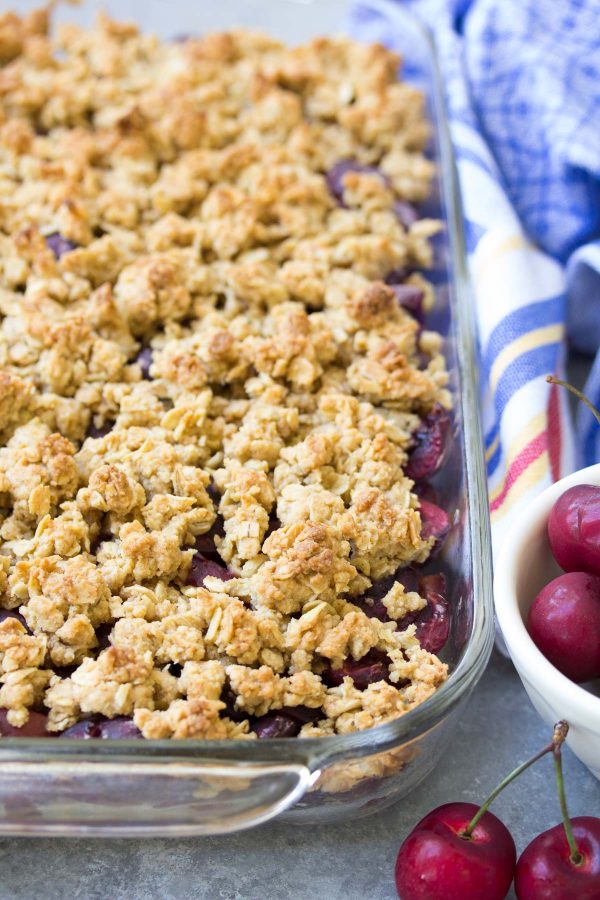 Easy Cherry Pie Crumble Recipe Video Kristine S Kitchen
