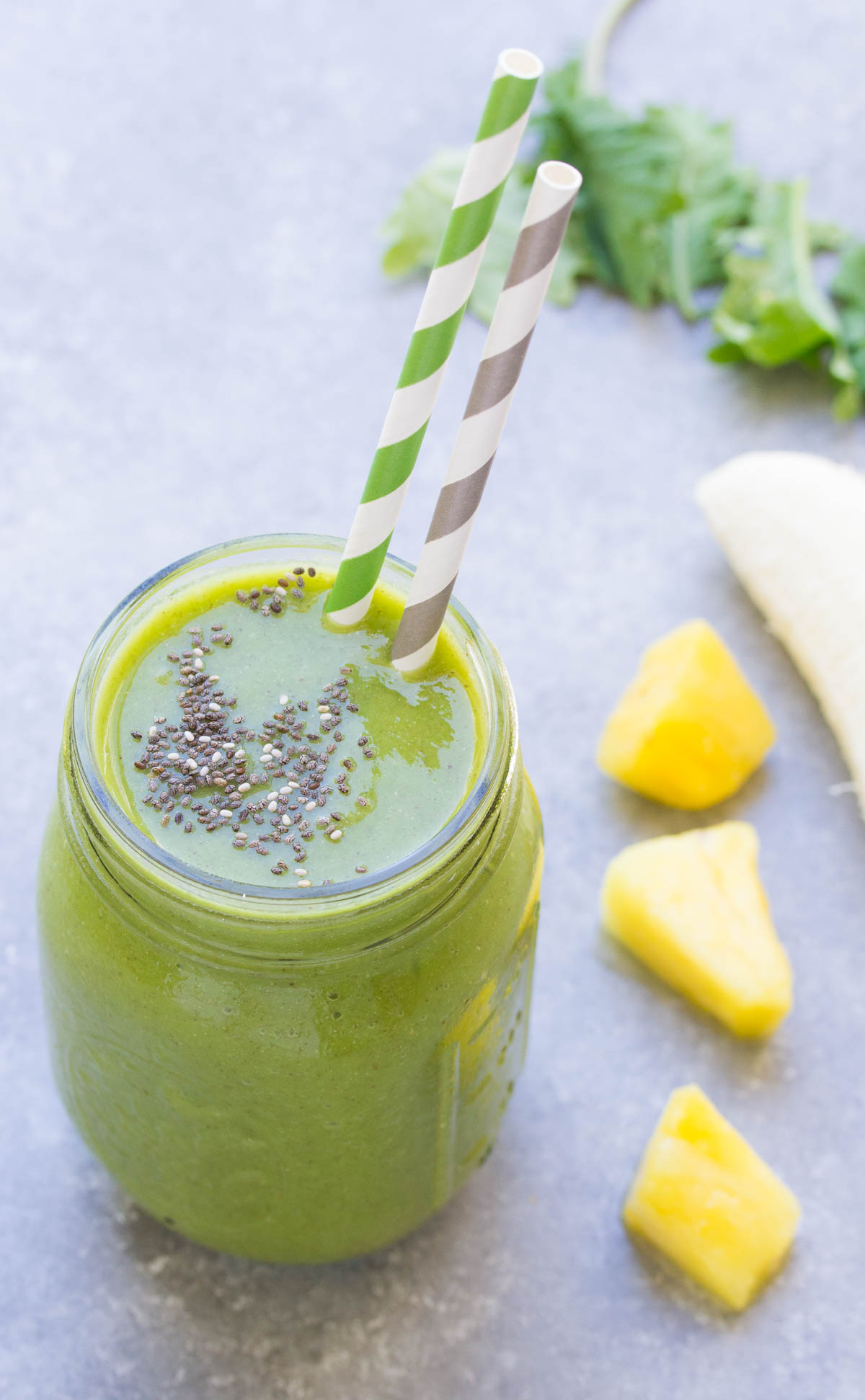 Tropical Green Chia Seed Smoothie