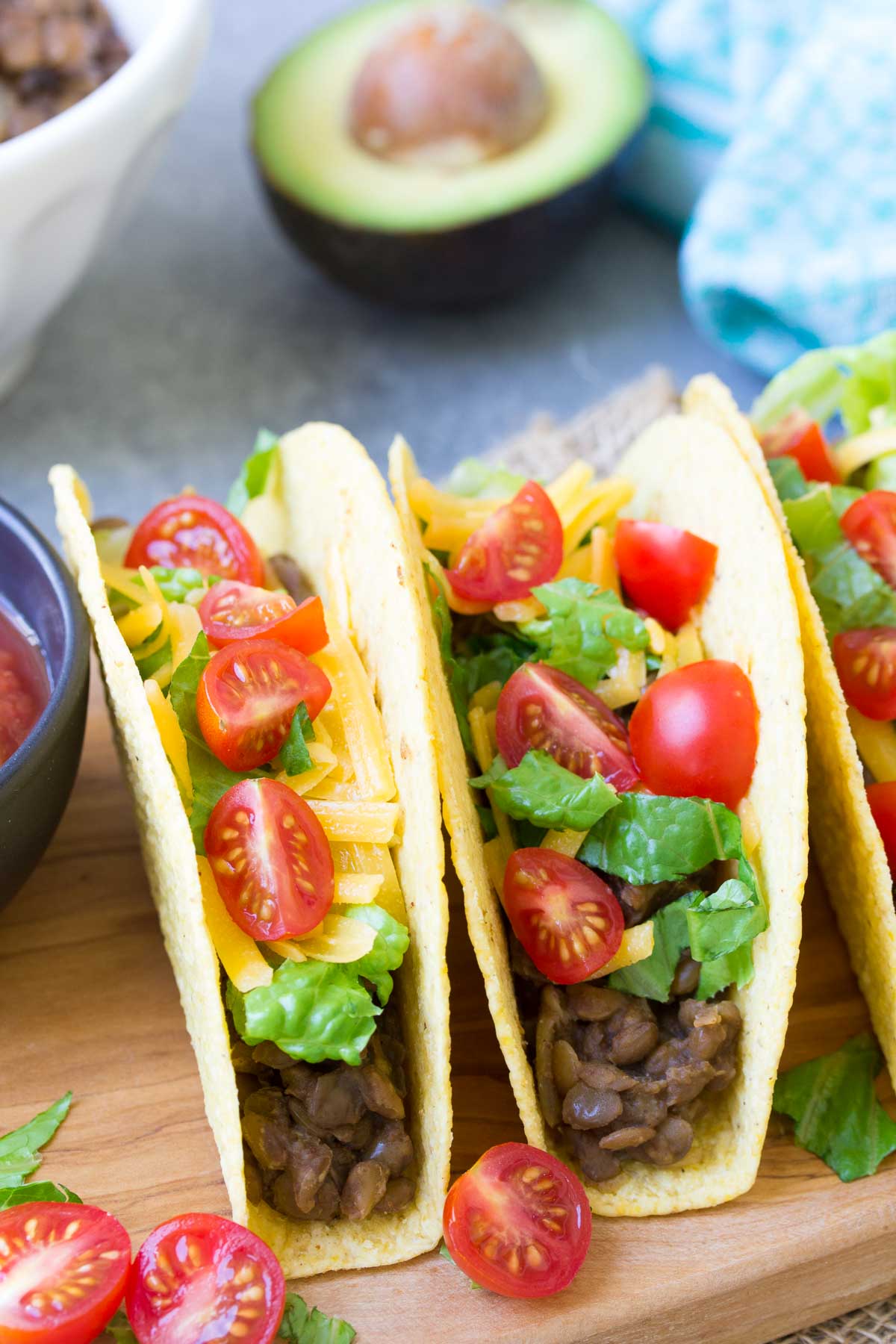 Slow Cooker Lentil and Brown Rice Tacos - Melanie Makes