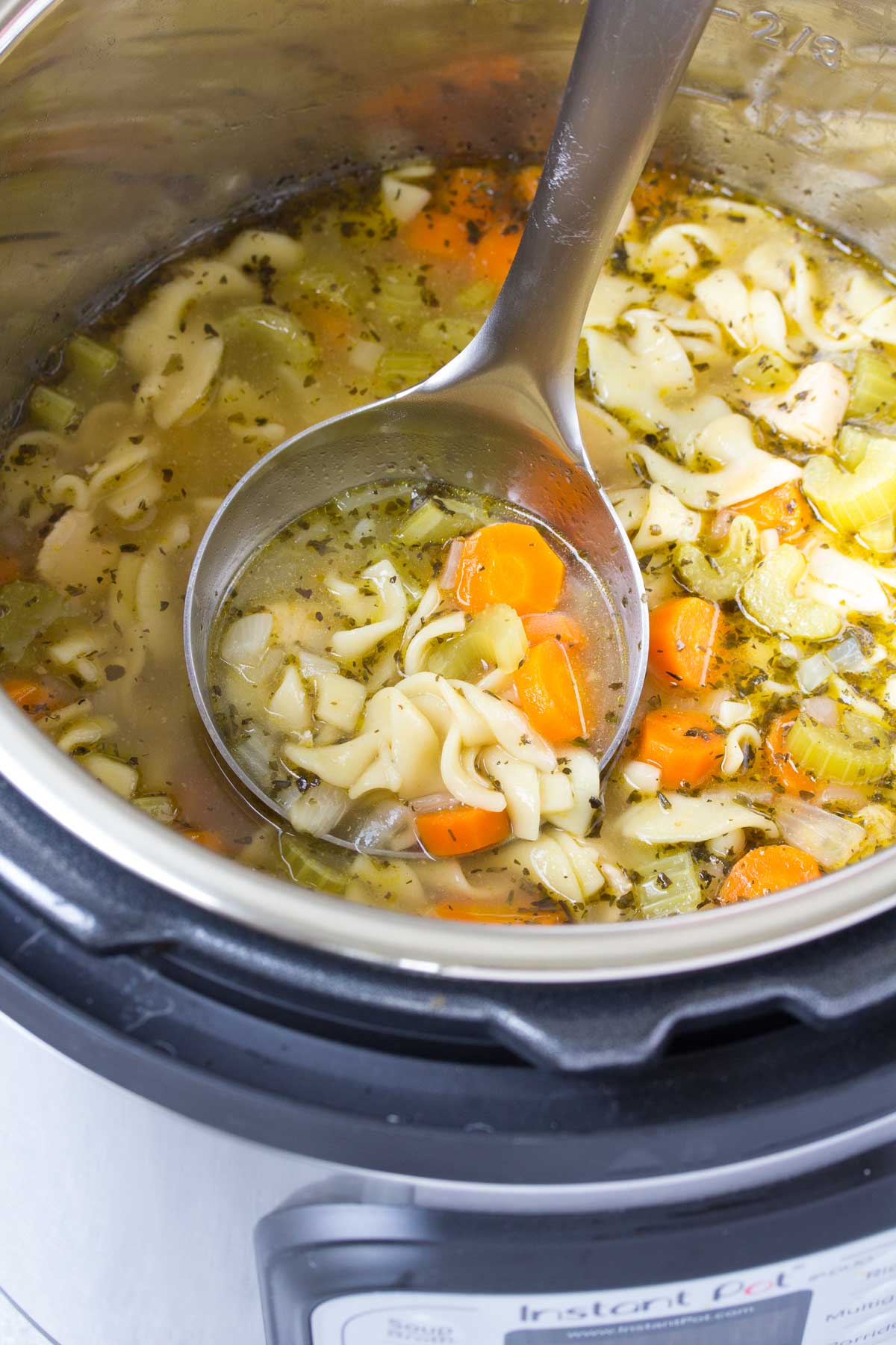 Instant Pot Chicken Noodle Soup (or Stovetop)