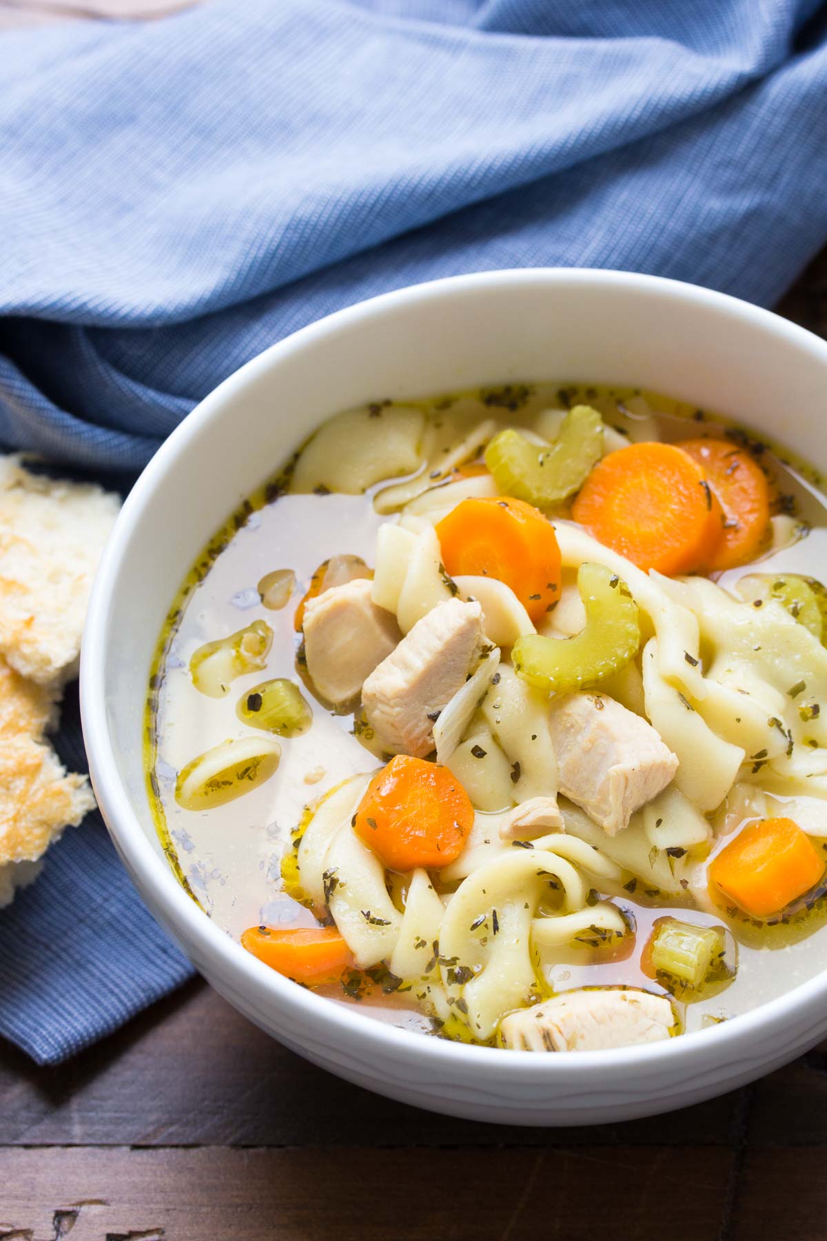 Instant Pot Chicken Noodle Soup (or Stovetop)