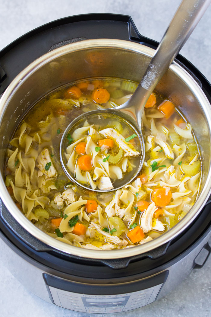 Instant Pot Chicken Noodle Soup - Easy And Healthy Recipe