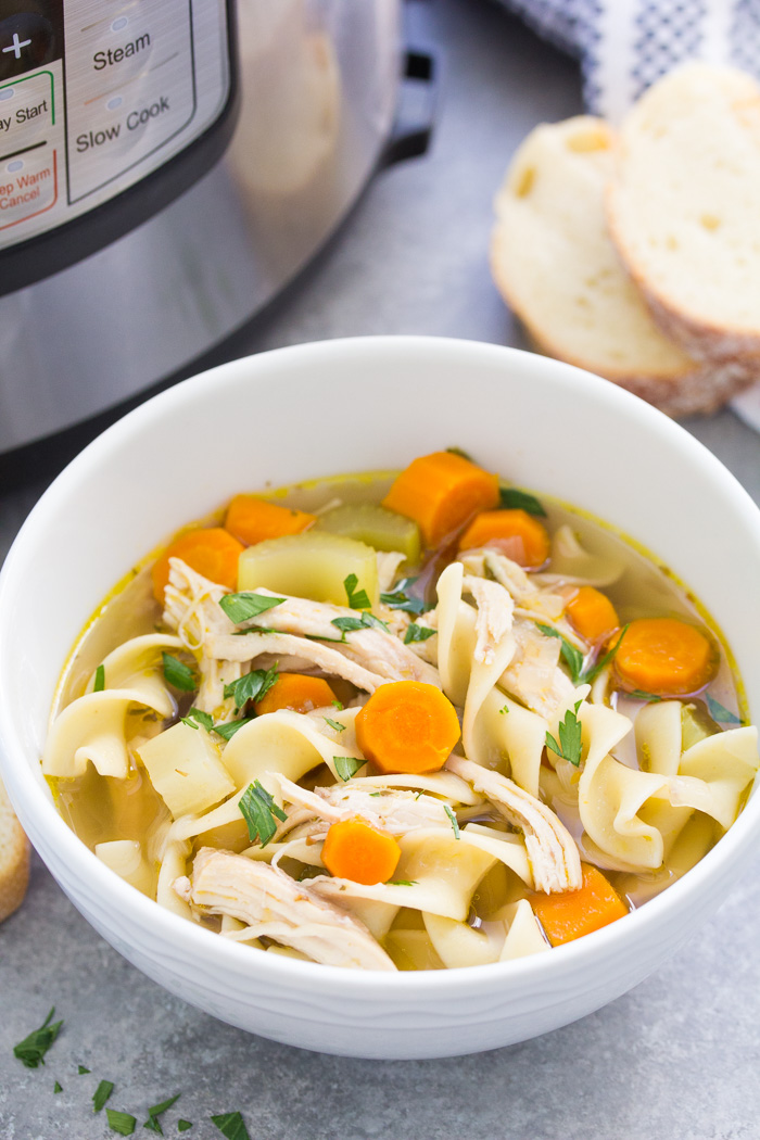 Instant Pot Chicken Noodle Soup Easy and Healthy Recipe
