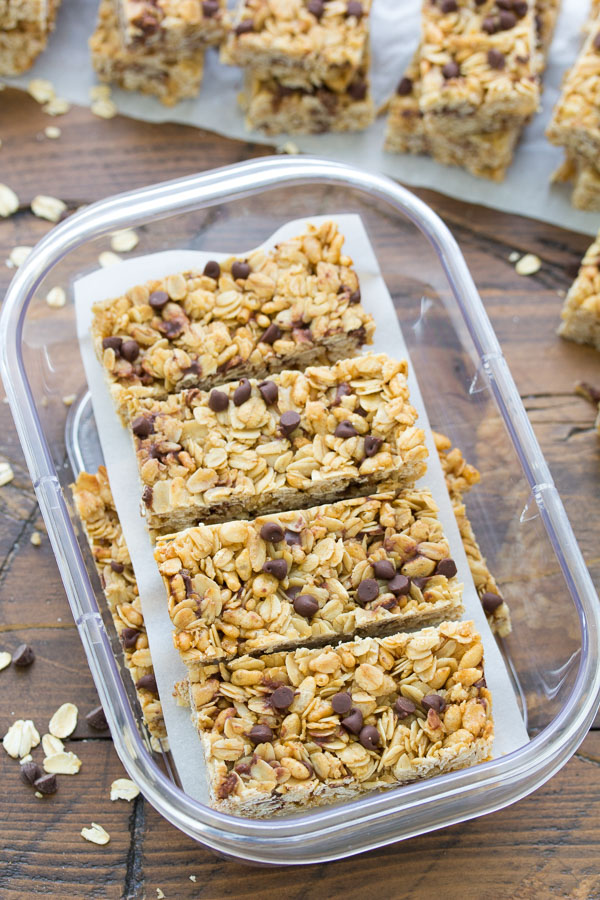 Chewy Chocolate Chip Granola Bars (Quaker Copycat) - Kristine's Kitchen