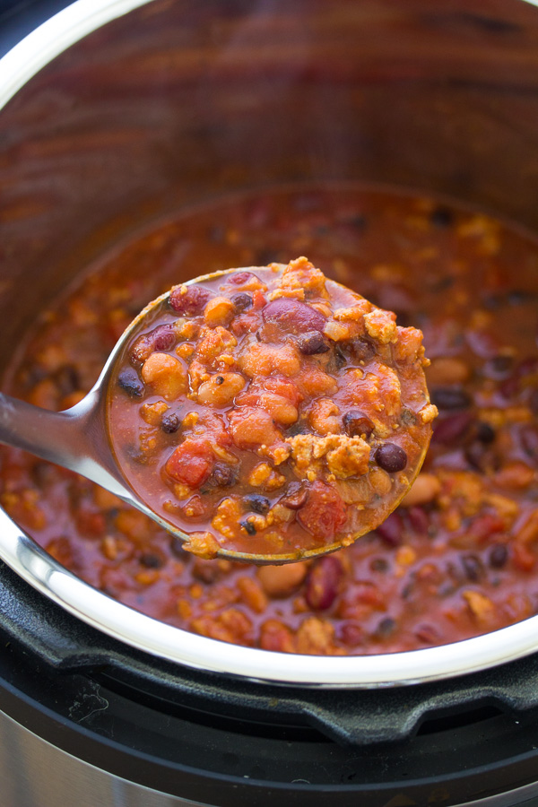 Healthy Turkey Chili Recipe Stove Top Slow Cooker Or Instant Pot