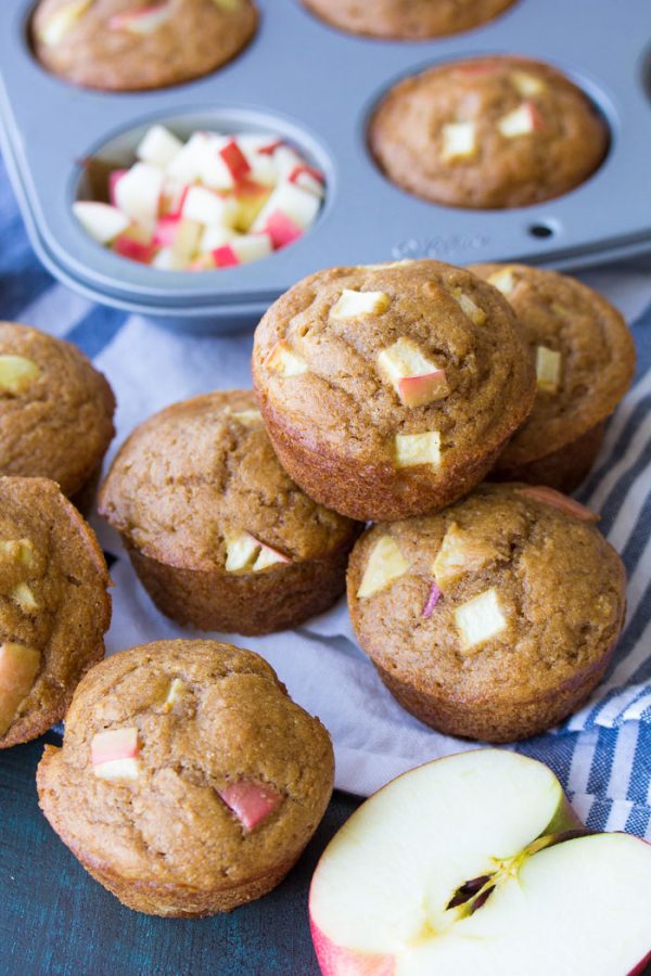 Healthy Apple Muffins (One Bowl Recipe)