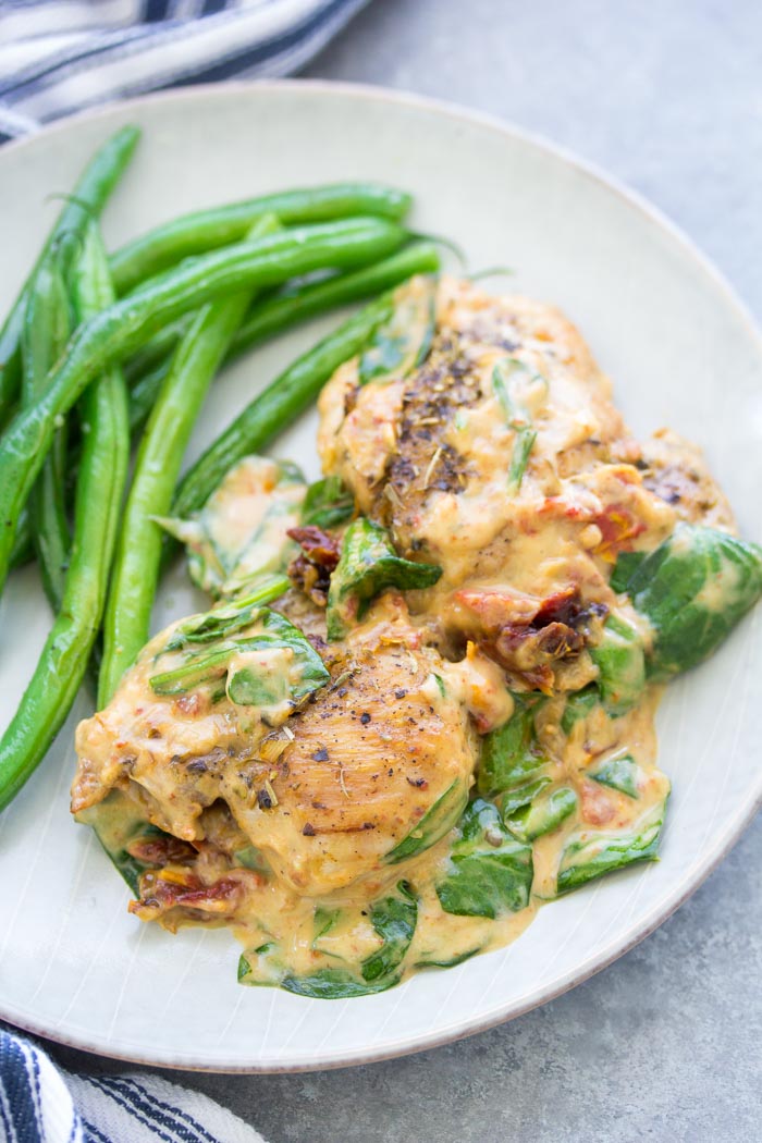 Tuscan Slow Cooker Chicken Thighs