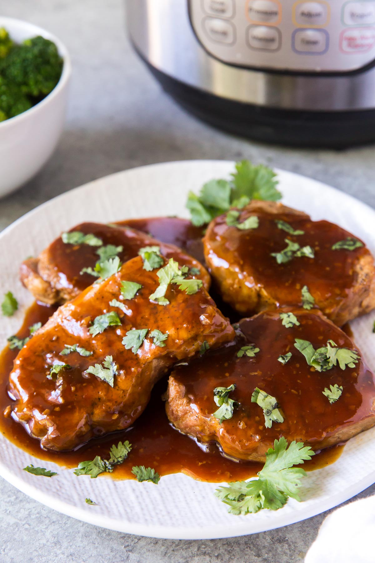 Instant Pot Pork Chops with Honey Garlic Sauce - Kristine's Kitchen