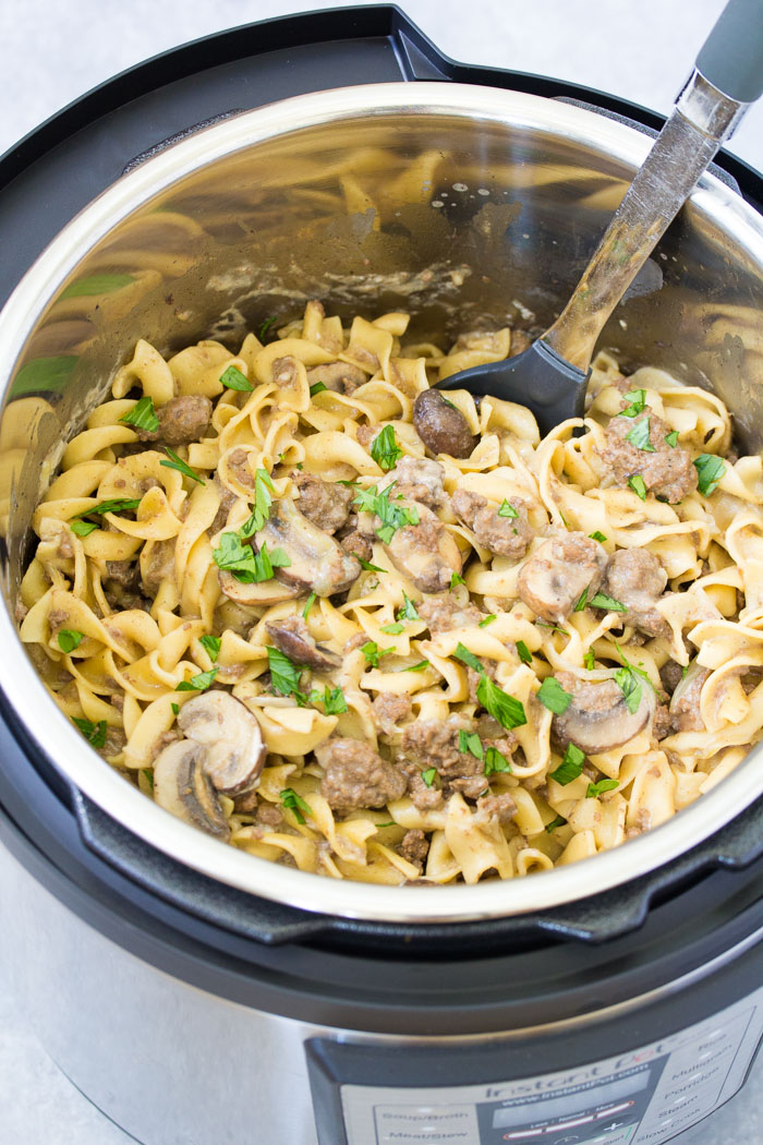 Instant Pot Beef Stroganoff