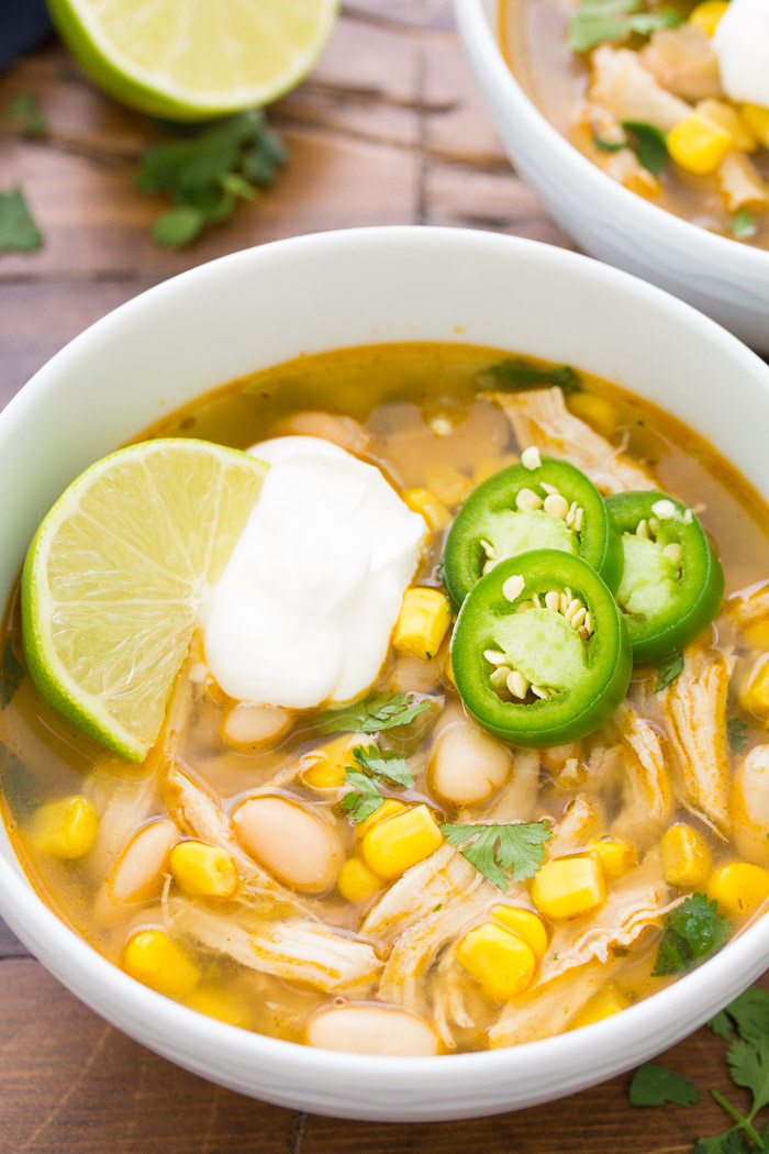 Instant Pot White Chicken Chili - Easy And Healthy!